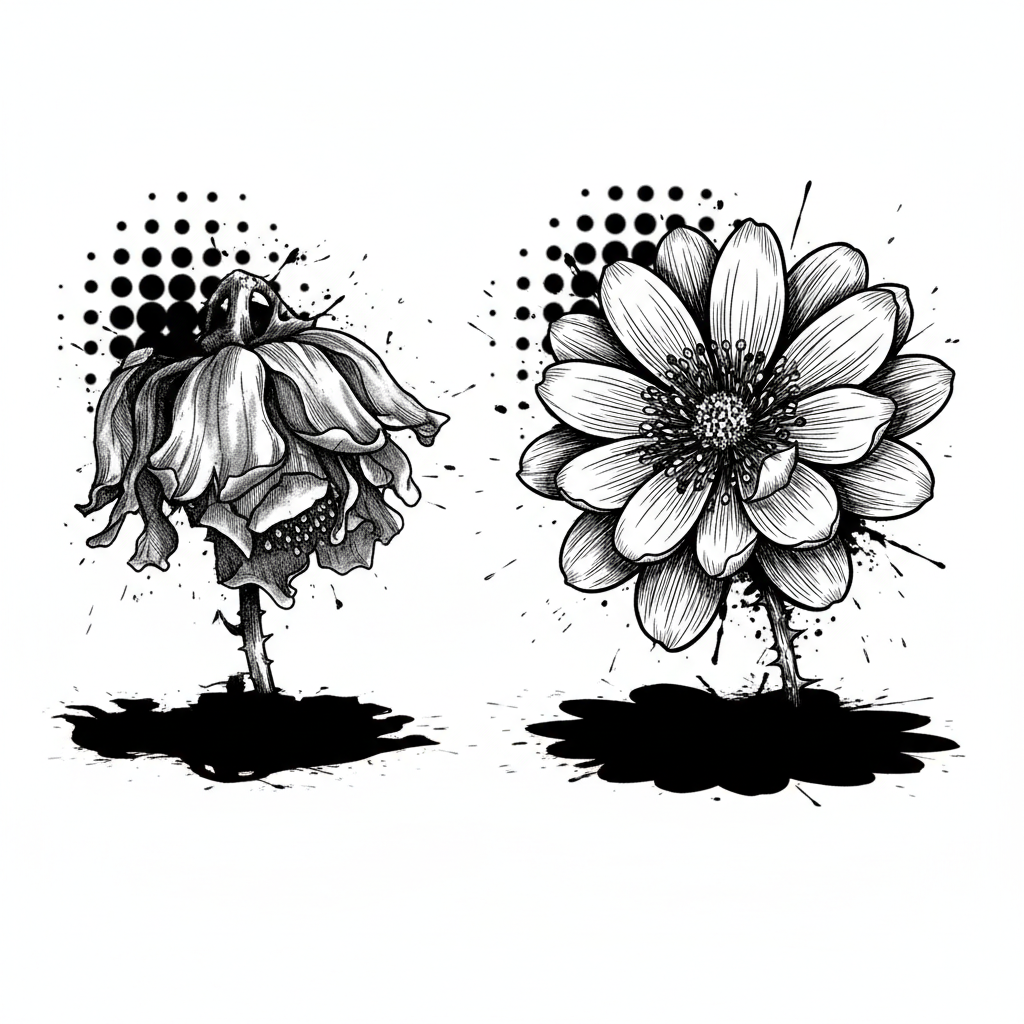 Table de travail d'artiste avec échantillons de couleurs, pinceaux et tablette graphique, symbolisant le processus créatif de la bande dessinée