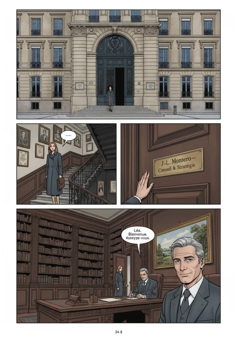 LE DEUIL ET L'ÉTINCELLE — Bureau de Jean-Louis Montero - Paris ou belle demeure de province - Page 1