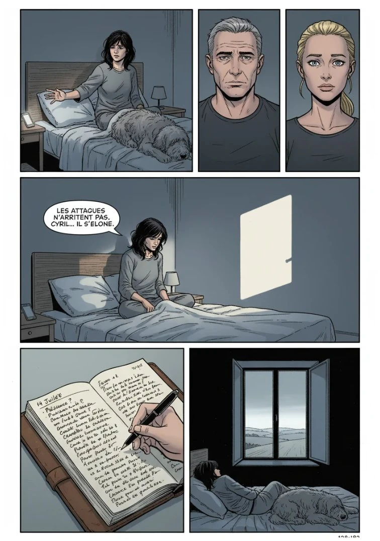 LA CAMPAGNE - DEUXIÈME MOITIÉ — Maison de Louise - Chambre, nuit avant le vote - Page 2