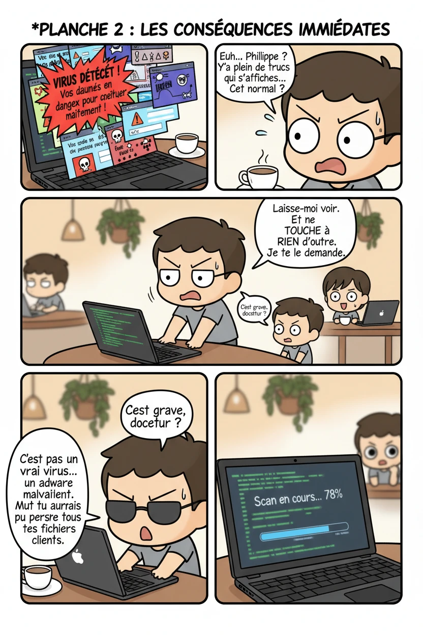 Petit frère est devenu grand : Le Manuel de Survie Tech d'Ayoub — Le Café Branché - La Sécurité Compromise - Page 2