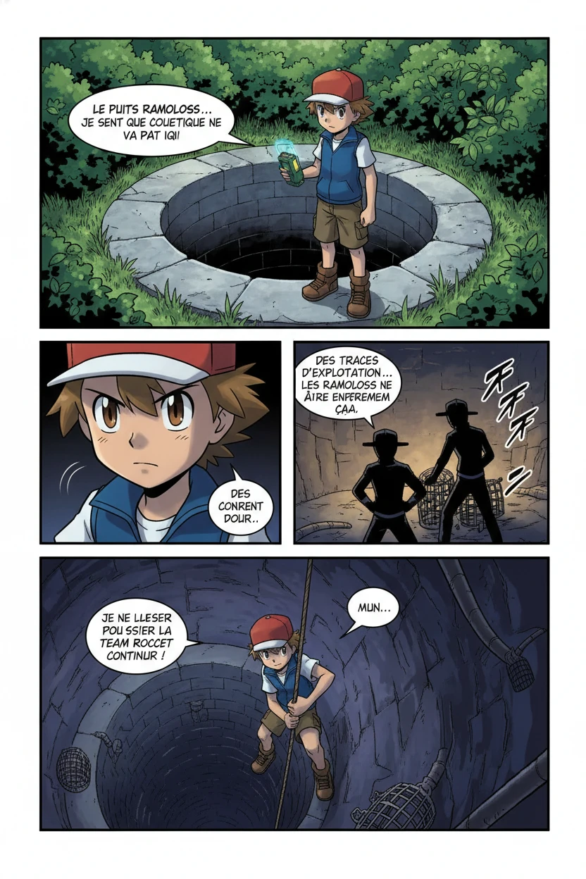 Le Mystère d'Écorcia — Repaire de la Team Rocket au Puits Ramoloss - Page 1
