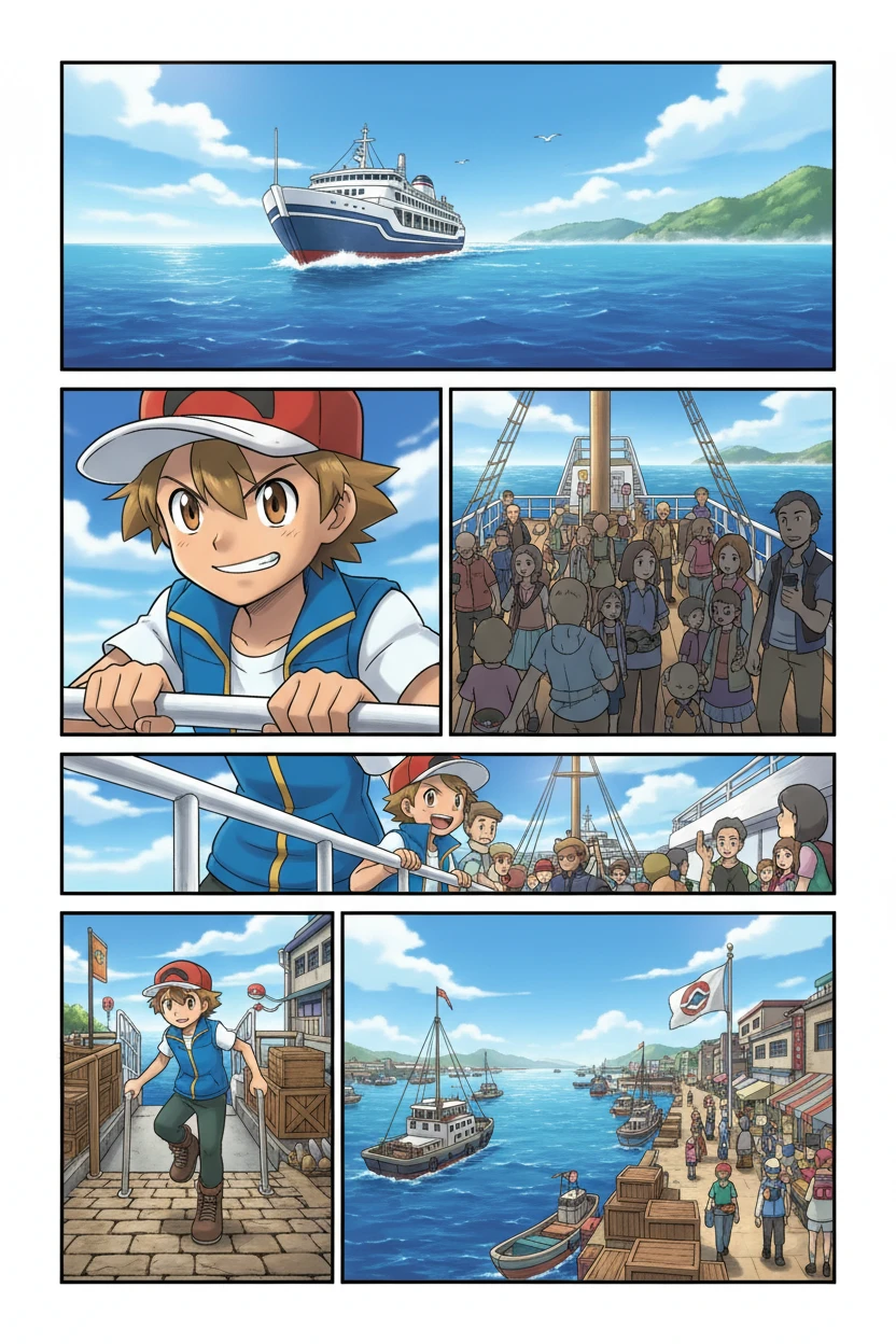 L'Aventure à Kanto — Port de Kanto / Bateau - Page 1