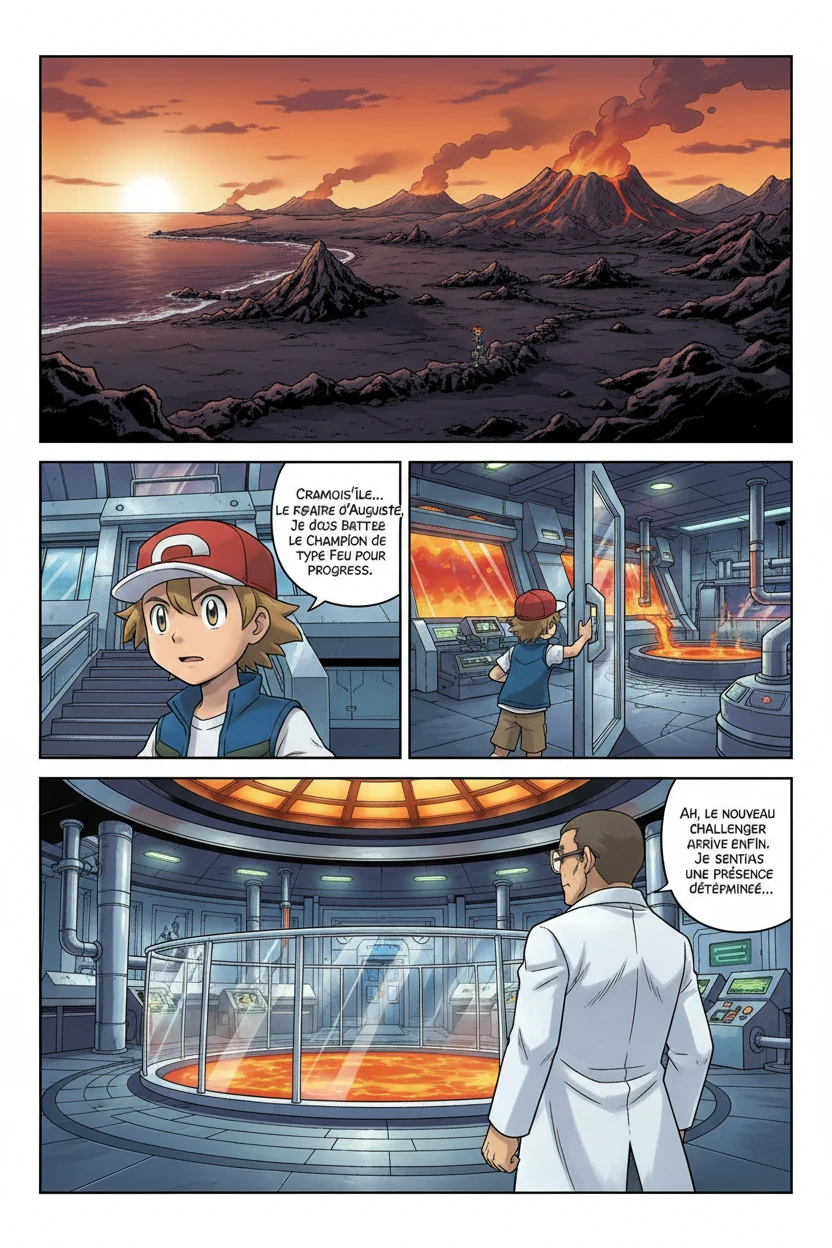 L'Ultime Défi du Mont Argenté — Kanto - Cramois'Île - Arène et Laboratoire - Page 1