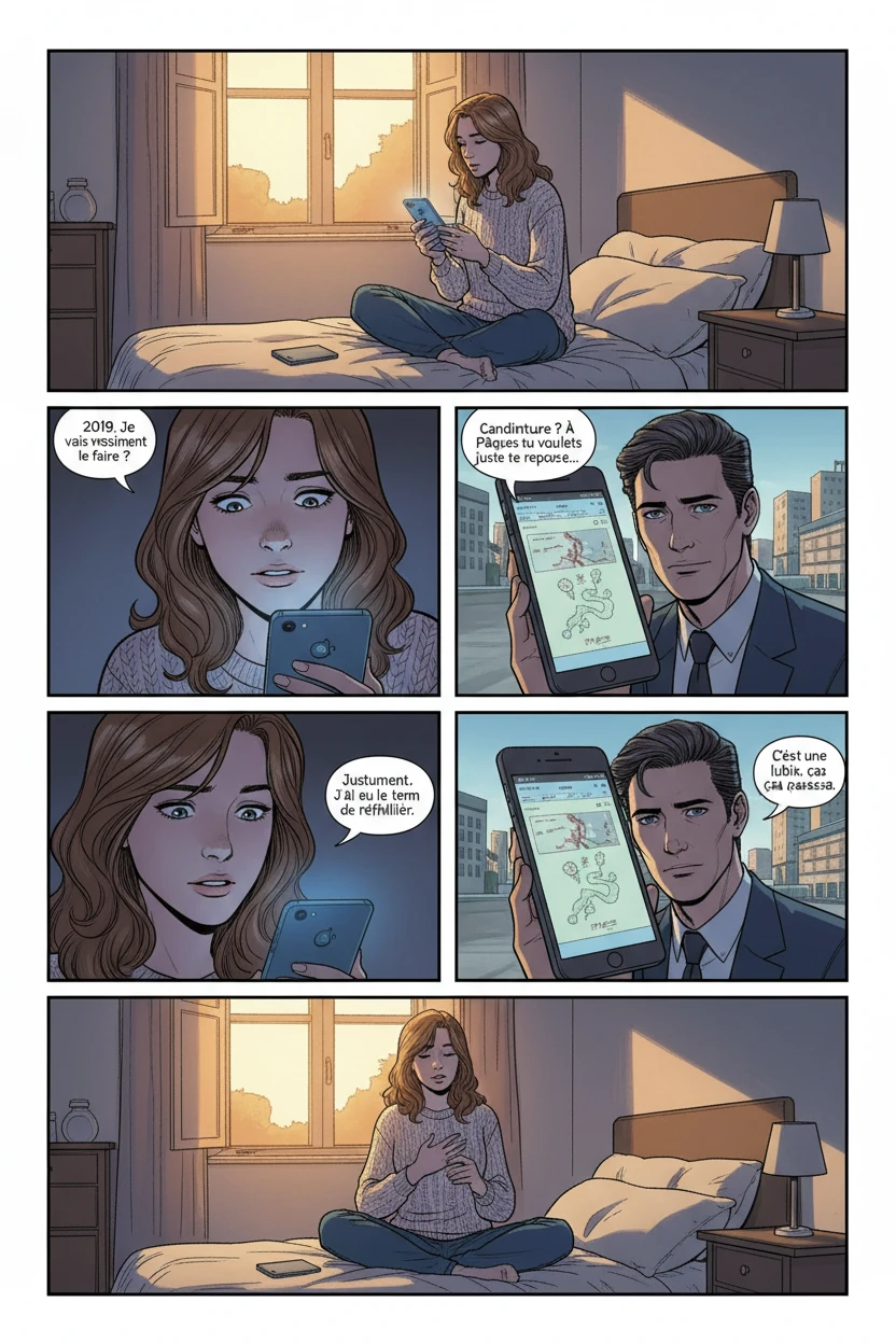 LE DEUIL ET L'ÉTINCELLE — Maison de Louise - Nuit, journal intime - Page 1