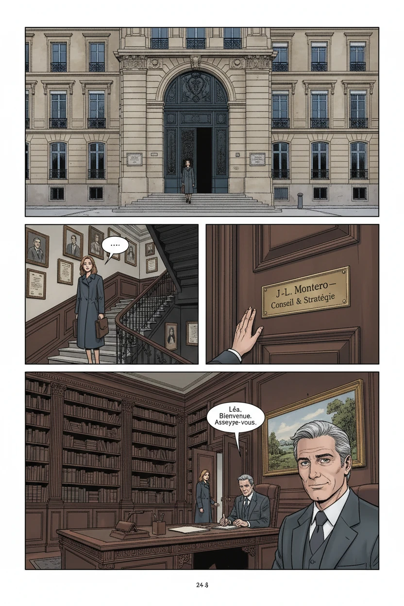 LE DEUIL ET L'ÉTINCELLE — Bureau de Jean-Louis Montero - Paris ou belle demeure de province - Page 1