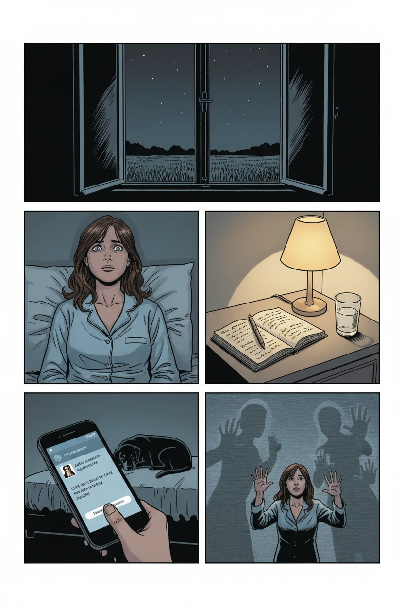 LA CAMPAGNE - DEUXIÈME MOITIÉ — Maison de Louise - Chambre, nuit avant le vote - Page 1