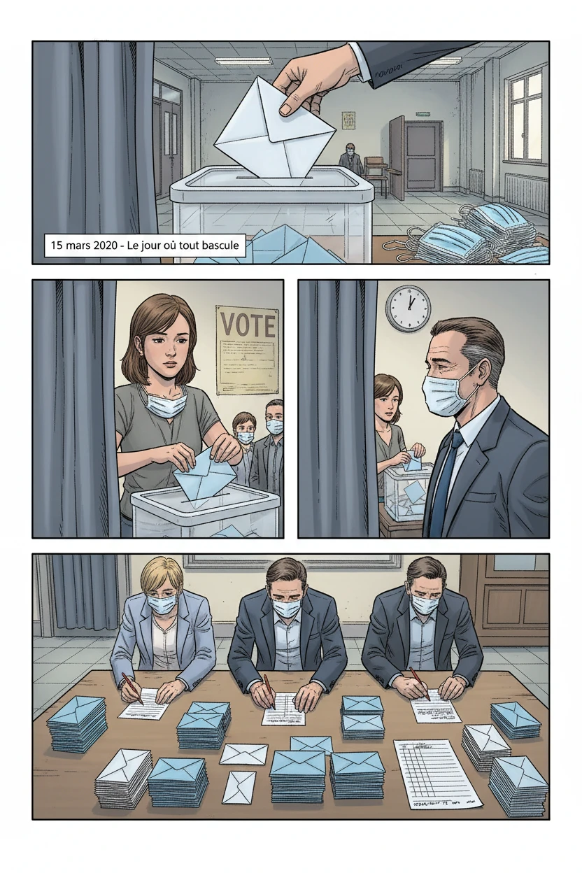 L'ÉLECTION ET L'APRÈS — Bureau de vote et salle de dépouillement - Saint-Alcide - Page 1